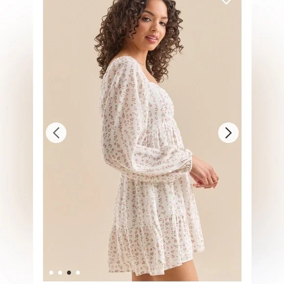 New with tags Altar’d state Lenny floral babydoll dress - Picture 3 of 4